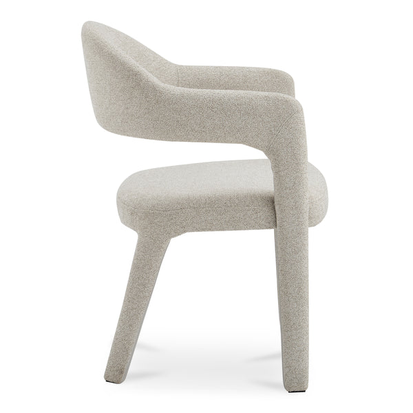 Martens Beige Dining Chair with Barrel Back