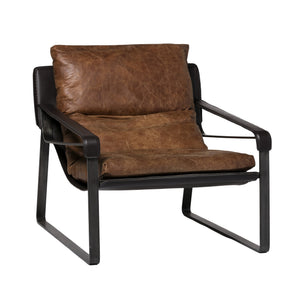 Connor Club Chair in Open Road Brown Leather