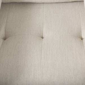 Loretta 40.7L x 36.2W x 33.9H Cream Fabric Chair W/ Two Bolster Cushions
