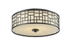 Elea 3 Light Flush Mount in Bronze Finish