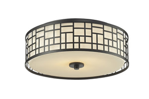 Elea 3 Light Flush Mount in Bronze Finish