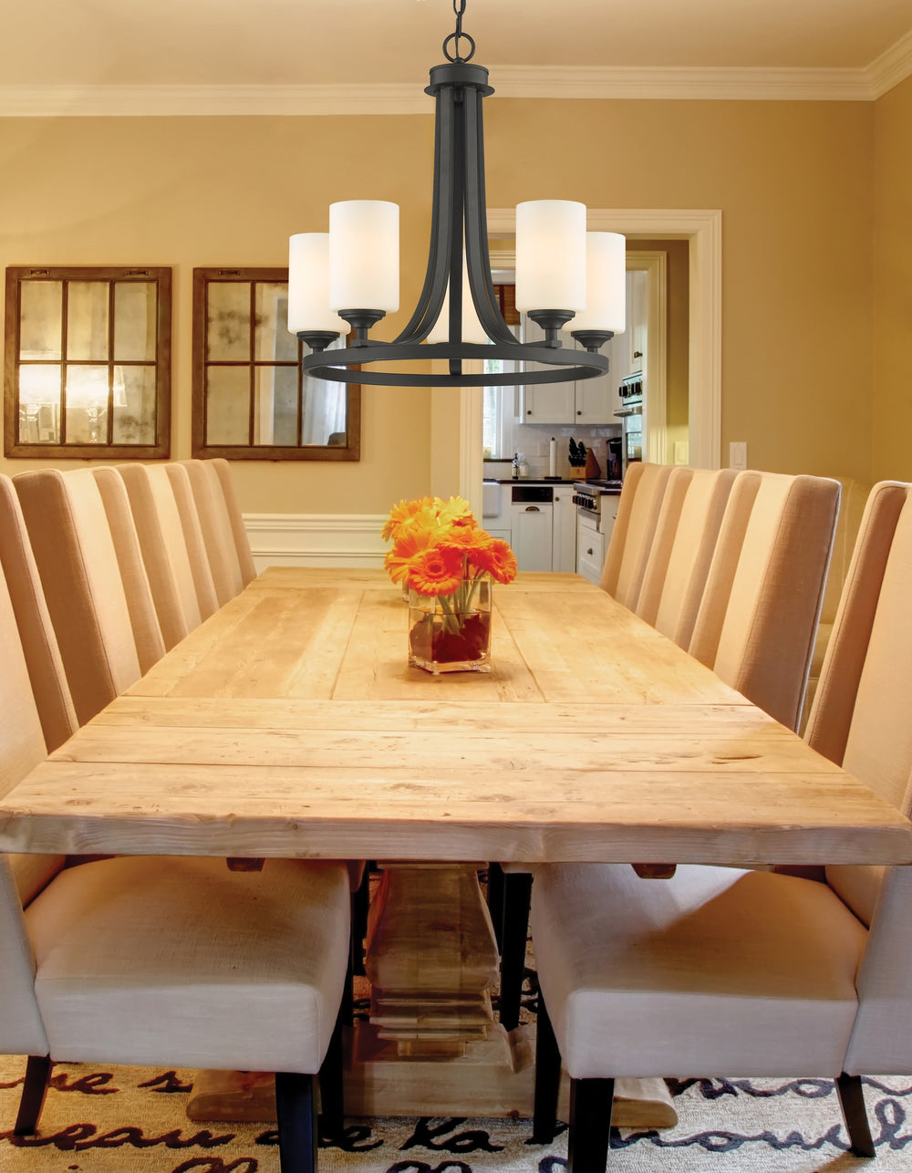 Bordeaux 5 Light Chandelier in Bronze Finish