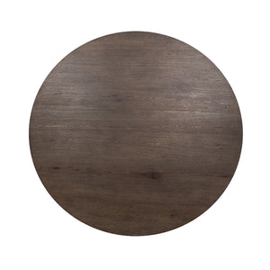 Tiber Solid Wood Round Dining Table in Cream Washed or Toasted Brown