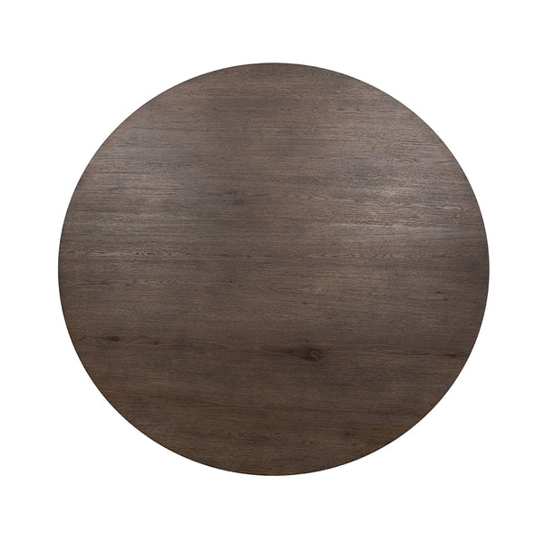 Tiber Solid Wood Round Dining Table in Cream Washed or Toasted Brown