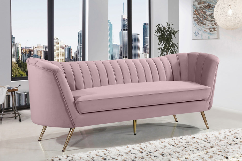 Josefina Sofa In Pink Velvet