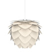 Aluvia Medium Plug-In Pendant in Pearl with White Cord