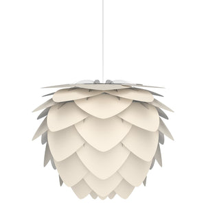 Aluvia Medium Plug-In Pendant in Pearl with White Cord