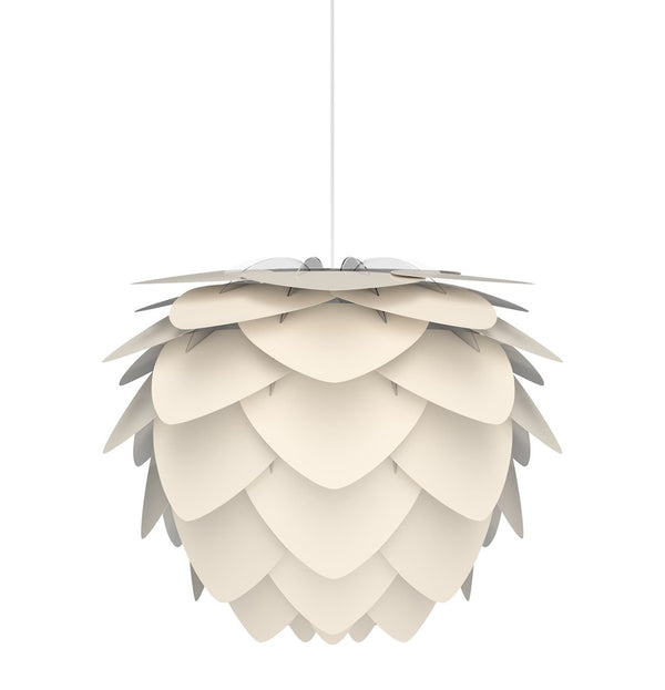 Aluvia Medium Plug-In Pendant in Pearl with White Cord