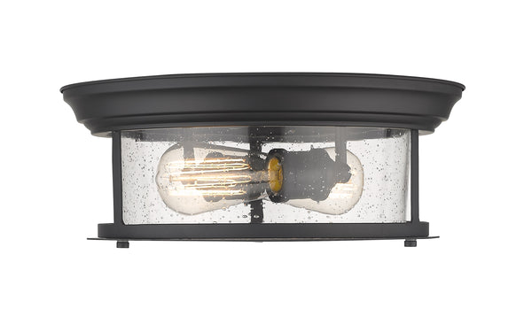 Sonna 2 Light Flush Mount in Matte Black Finish