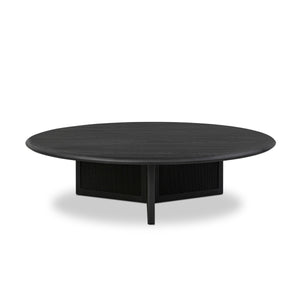 Rosenell Round Coffee Table - Black Oak Veneer
