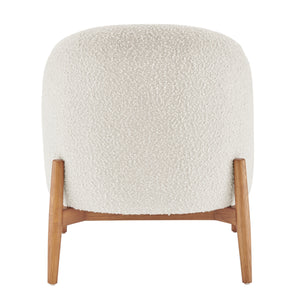 Adriana KD Fabric Accent Chair Walnut Legs, Solana Beige