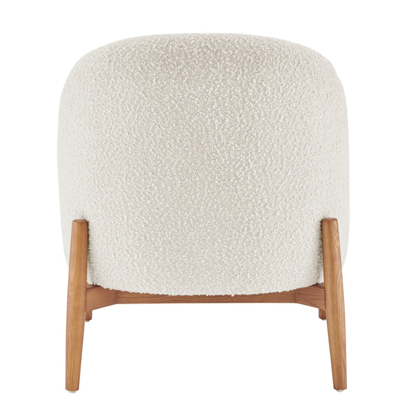 Adriana KD Fabric Accent Chair Walnut Legs, Solana Beige