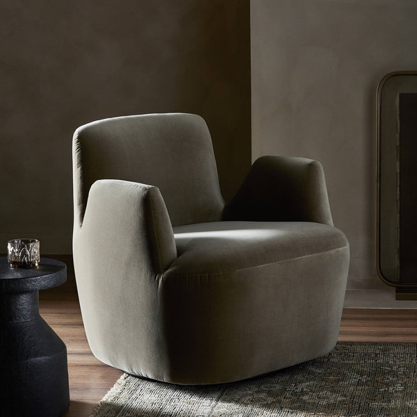 Reed Swivel Chair In Sapphire Sage