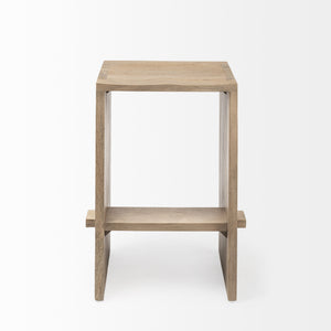 Aida 26" Seat Height Light Brown Wood Counter Stool