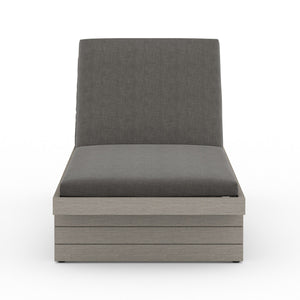 Leroy Outdoor Chaise in Grey/Charcoal