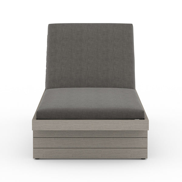 Leroy Outdoor Chaise in Grey/Charcoal