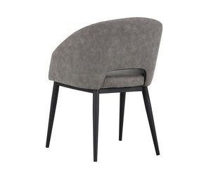 Thatcher Dining Chair - Black - Antique Grey