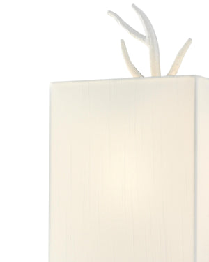 Baneberry Wall Sconce, Left In Gesso White