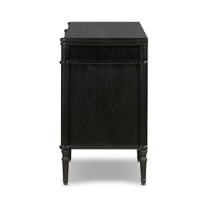 Toulouse Sideboard In Distressed Black Oak