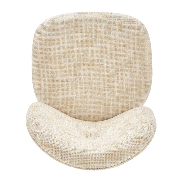 Nisha KD Chenille Dining Side Chair, Allure Cream