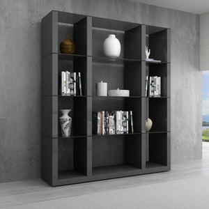Reese Wall Unit in Grey High Gloss