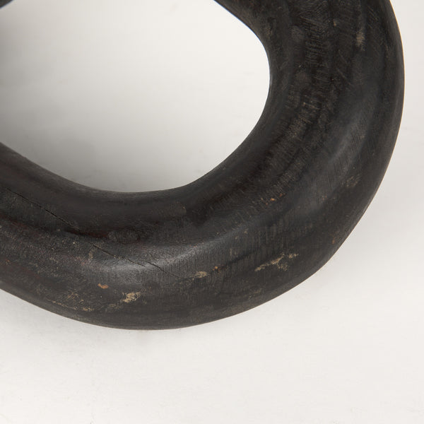 Tayla Large Black-Brown Wood Chain Link