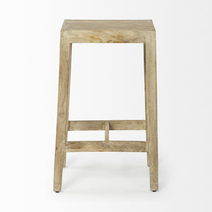 Colony 25" Seat Height Brown Wood Seat & Frame Stool