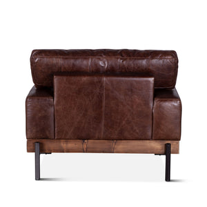Portofino Leather Armchair Geisha Brown