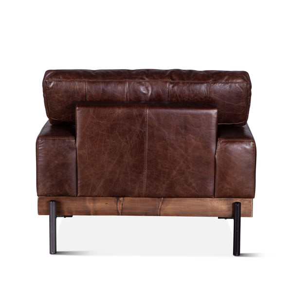 Portofino Leather Armchair Geisha Brown