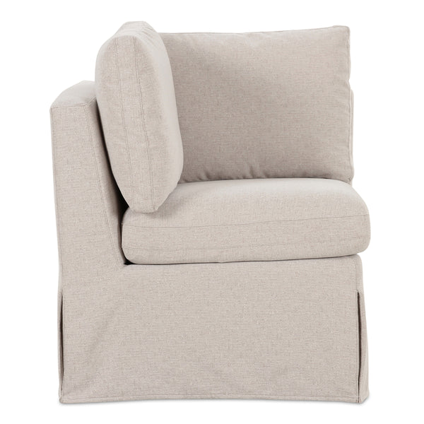 Moe's Fable Slipcover Dining Corner Chair Beige