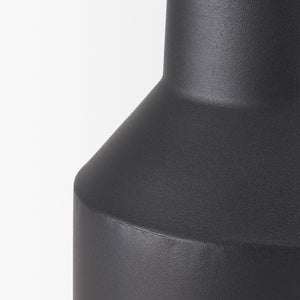 Tosca Small Matte Black Metal Vase