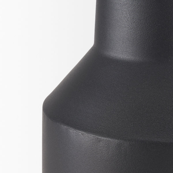 Tosca Small Matte Black Metal Vase