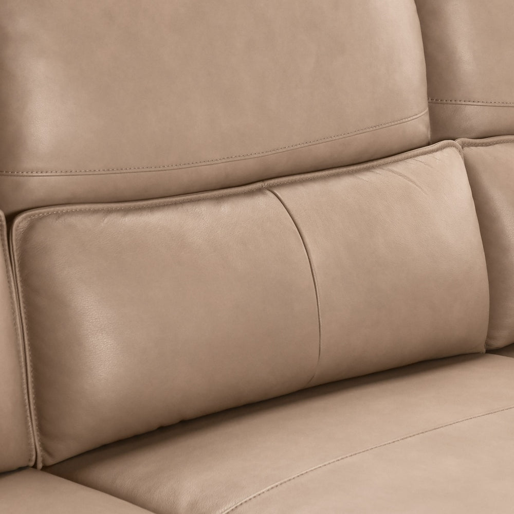 Branford Leather Power Recliner Sectional with LAF Chaise