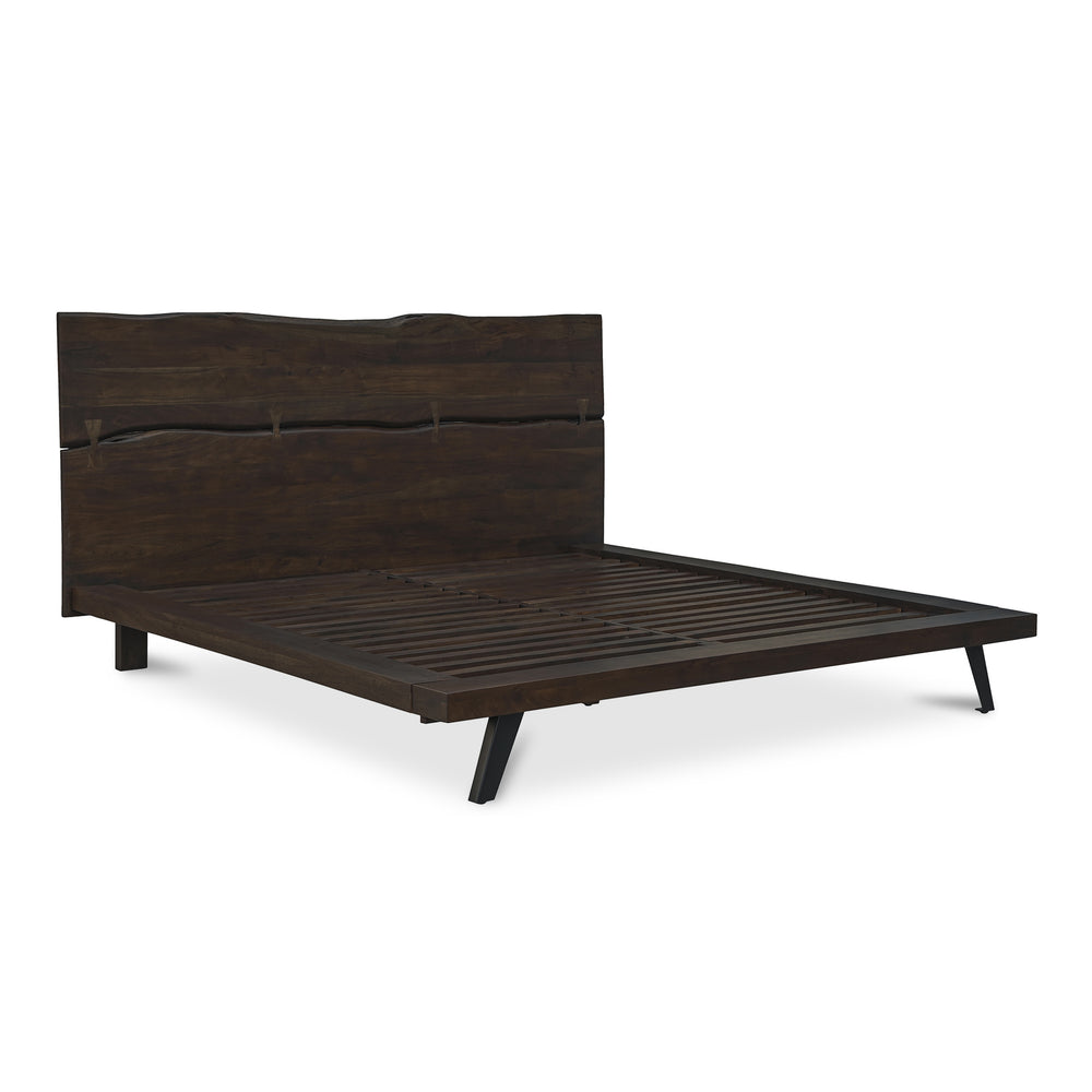 Moe's Madagascar King Platform Bed in Dark Brown