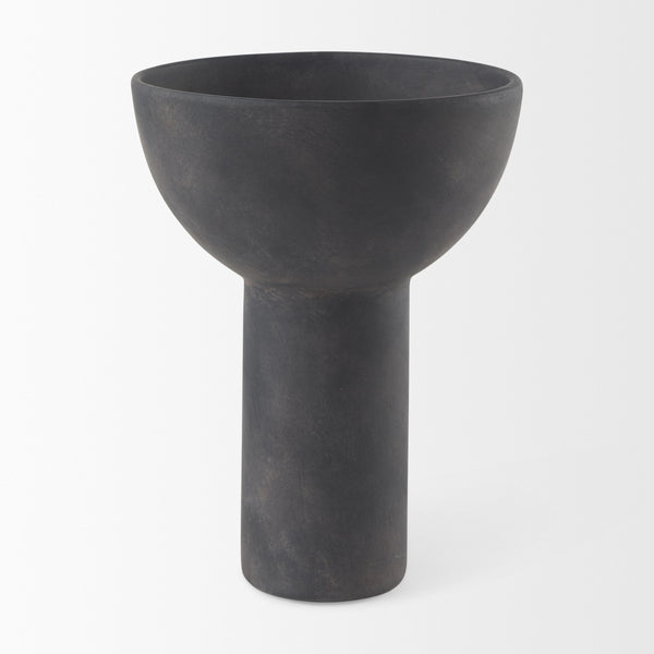 Sariah  9.1L x 8.3W x 10.8H Black Ceramic Vase
