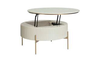 PALOMA LIFT TOP COFFEE TABLE - HIGH GLOSS CREAM