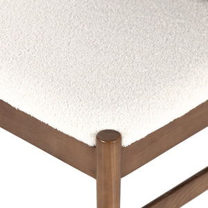 Lulu Armless Dining Chair In Espresso Leather