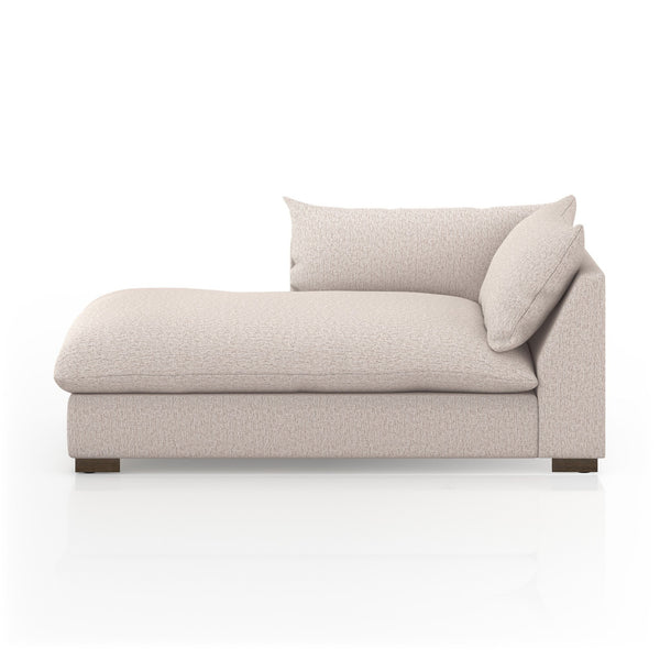 Westwood Sectional In Bayside Pebble And Espresso