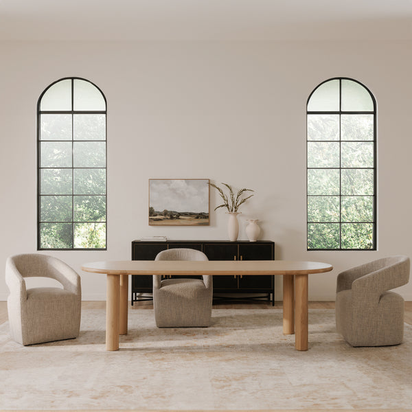 Moe's Milo Large Dining Table in Oak Finish