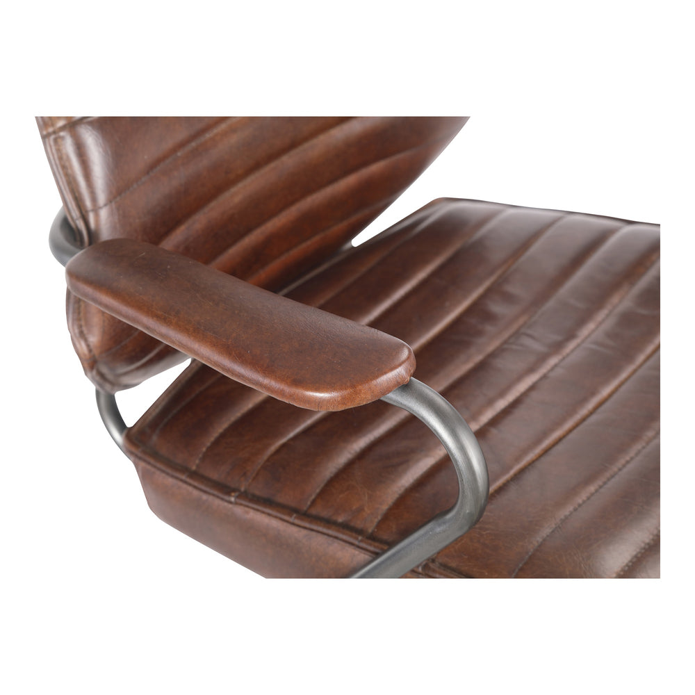 Moe's Executive Office Chair in Dark Brown Leather