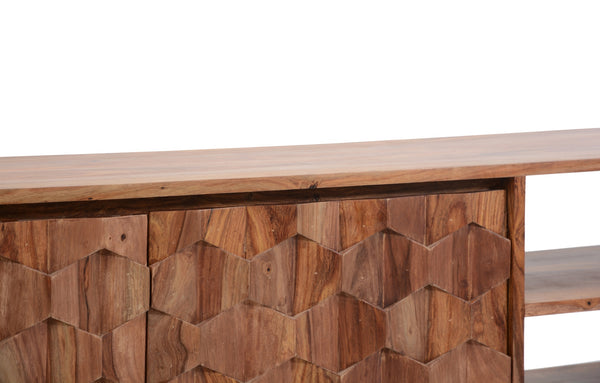 Moe's O2 TV Cabinet in Natural Sheesham Wood