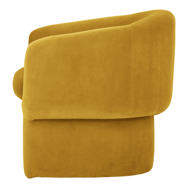 Moe's Franco Mustard Curved Chair