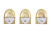 Fashion Faces Wall Art, Smallall, White And Gold Leaf, Set Of 3