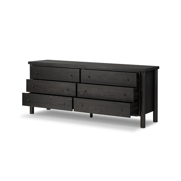 Roark 6 Drawer Dresser - Ebony Oak Veneer