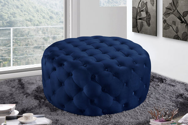 Percy Ottoman/Bench In Navy Velvet