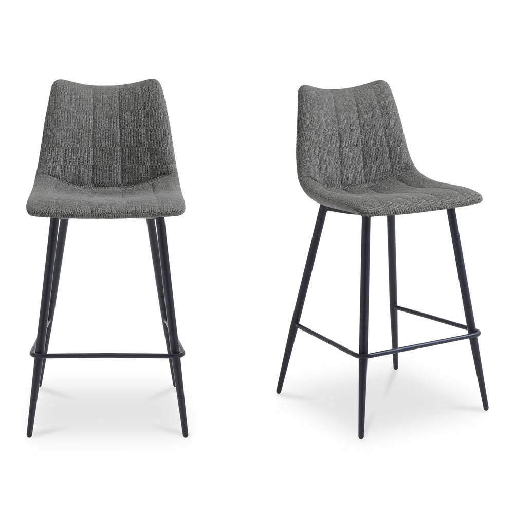 Moe's Alibi Set of 2 Dark Grey Counter Stools