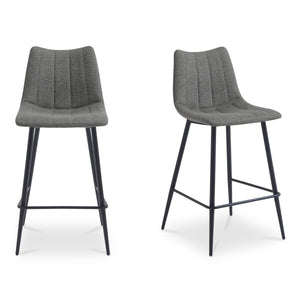 Moe's Alibi Set of 2 Dark Grey Counter Stools