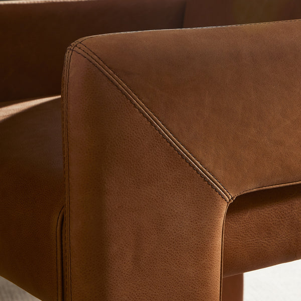 Amur Dining Armchair in Palermo Cognac