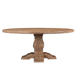 San Rafael 72" Round Dining Table Antique Oak