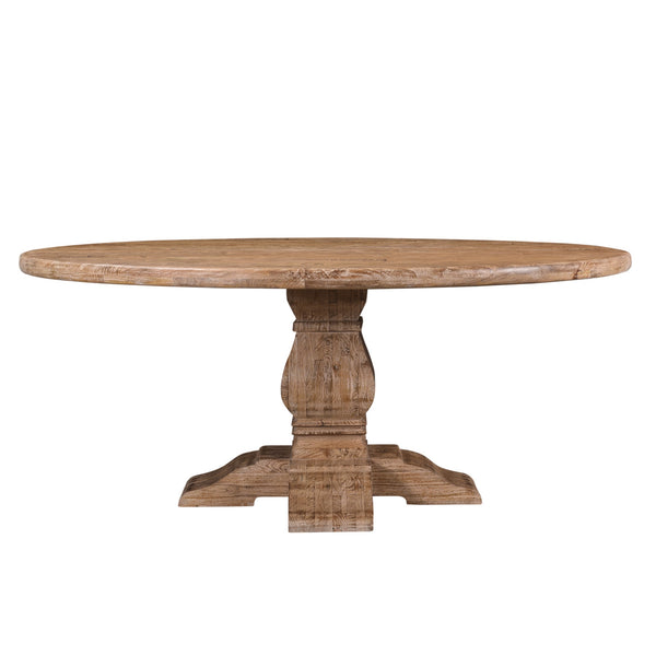 San Rafael 72" Round Dining Table Antique Oak
